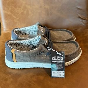 Hey Dude, new, men’s tan/grey shoes